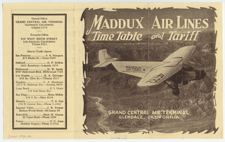 timetable: Maddux Air Lines