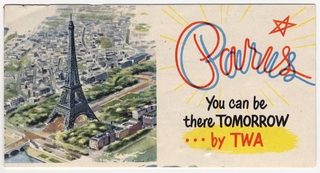 Image: brochure: TWA (Trans World Airlines), Paris