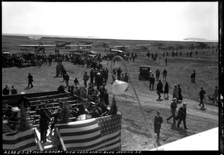Image: negative: Mills Field Municipal Airport of San Francisco, airfield event