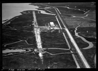 negative: Mills Field Municipal Airport of San Francisco, aerial
