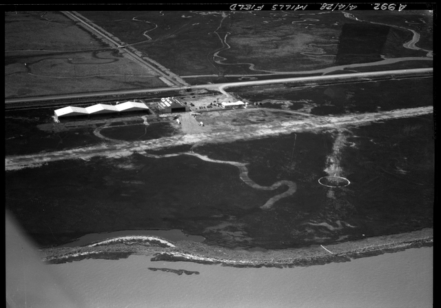 Negative: Mills Field Municipal Airport of San Francisco, aerial