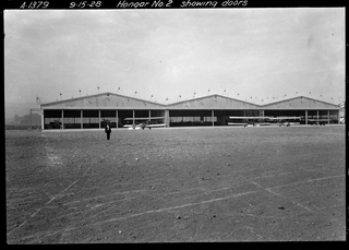 Image: negative: Mills Field Municipal Airport of San Francisco, Hangar No. 2