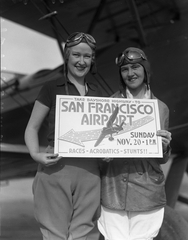 Image: negative: San Francisco Airport, aviatrixes