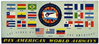 Image: promotional flyer: Pan American World Airways, The flags of the Americas