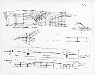 Image: architectural design drawing: San Francisco International Airport (SFO), Skidmore, Owings & Merrill (SOM)