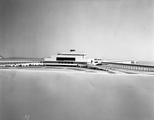 Image: negative: San Francisco Airport, architectural model