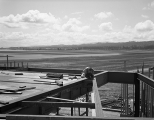 Image: negative: San Francisco Airport, Terminal Building construction