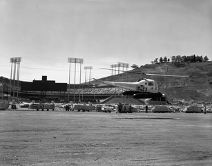 Image: negative: SFO Helicopter Airlines, San Francisco, Candlestick Park