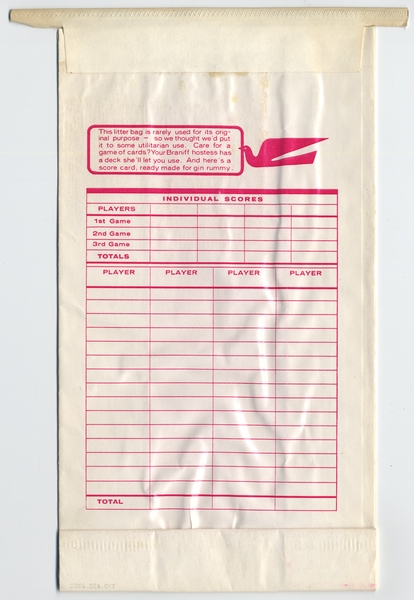Image: airsickness bag: Braniff International