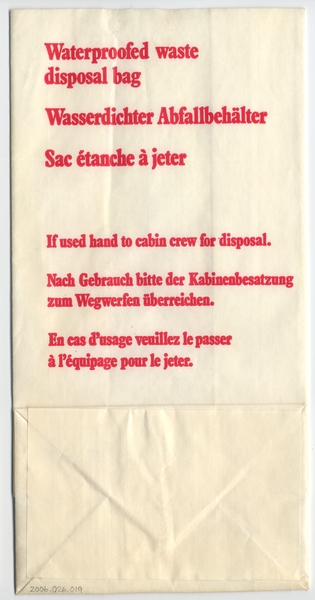 Image: airsickness bag: British Airways