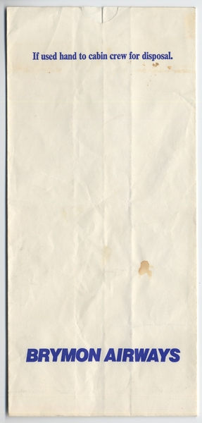 Image: airsickness bag: Brymon Airways