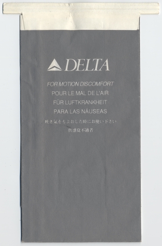 Airsickness bag: Delta Air Lines
