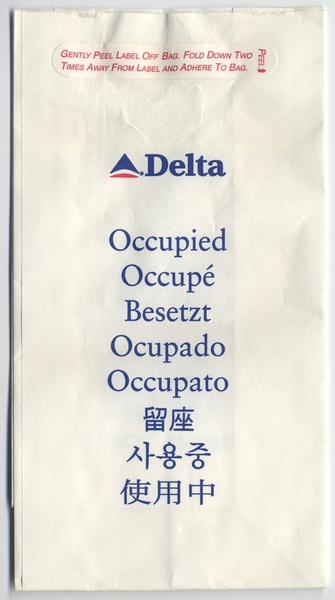 Image: airsickness bag: Delta Air Lines