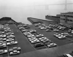 Image: negative: SFO Helicopter Airlines, downtown San Francisco heliport site