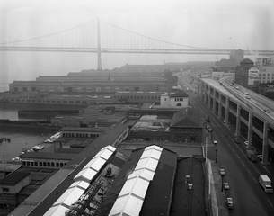 Image: negative: SFO Helicopter Airlines, downtown San Francisco heliport site