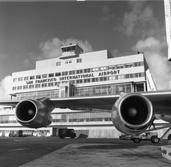 Image: negative: San Francisco International Airport (SFO), Central Terminal and control tower