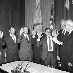 Image: negative: San Francisco International Airport (SFO), swearing-in ceremony for new Airport Commissioners