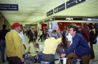 Image: negative: San Francisco International Airport (SFO), film crew