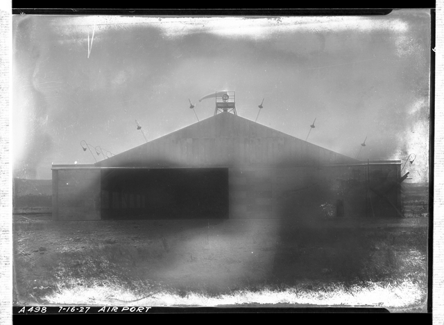 Negative: Mills Field Municipal Airport of San Francisco, hangar