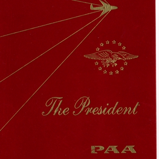 Image #1: menu: Pan American World Airways, President (First) Class
