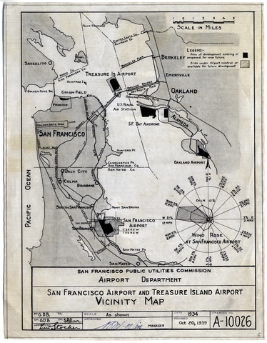 Map: San Francisco Public Utilities Commission, Airport Department, airfield locations