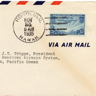 Image #1: airmail flight cover: Pan American Airways, FAM-14, Honolulu - Guam route