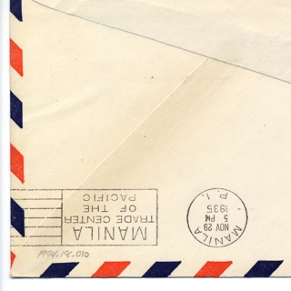 Image #2: airmail flight cover: Pan American Airways, FAM-14, Honolulu - Manila route
