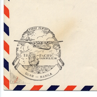 Image #1: airmail flight cover: Pan American Airways, FAM-14, Guam - Manila route
