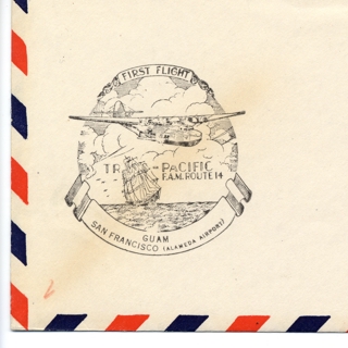 Image #1: airmail flight cover: Pan American Airways, FAM-14, Guam - San Francisco (Alameda) route