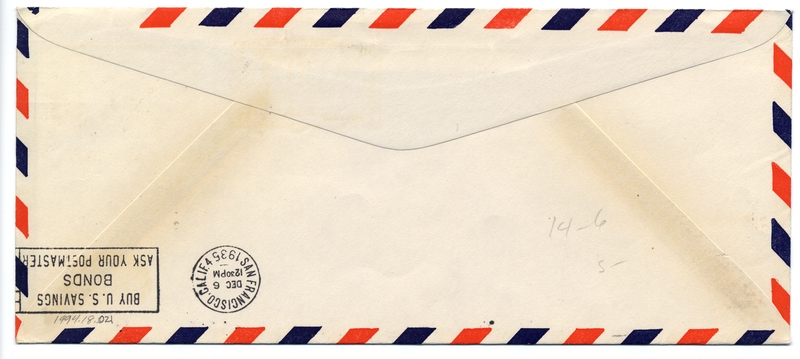 Image: airmail flight cover: Pan American Airways, Philippines - United States route