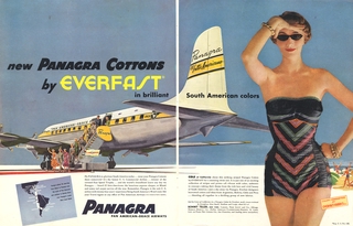 Image: advertisement: Panagra (Pan American-Grace Airways), Everfast, Holiday magazine advertisement
