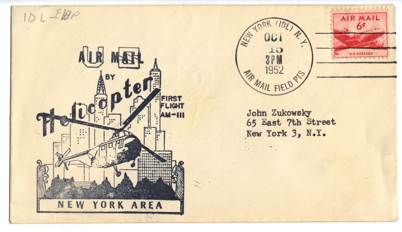 Image: airmail flight cover: United States Air Mail, AM-111, New York - New Jersey route