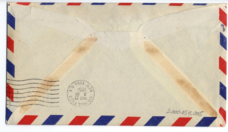 Image: airmail flight cover: United States Air Mail, FAM-9, San Juan, Puerto Rico - New York route