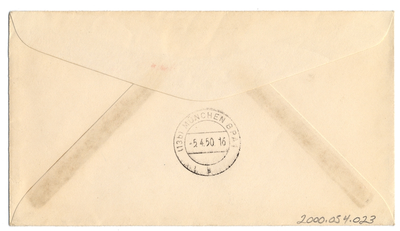 Image: airmail flight cover: Pan American World Airways, New York - Munich route