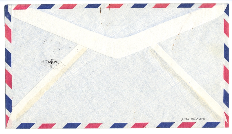 Image: airmail cover: Pan American World Airways, first direct flight, Bangkok - Sydney route