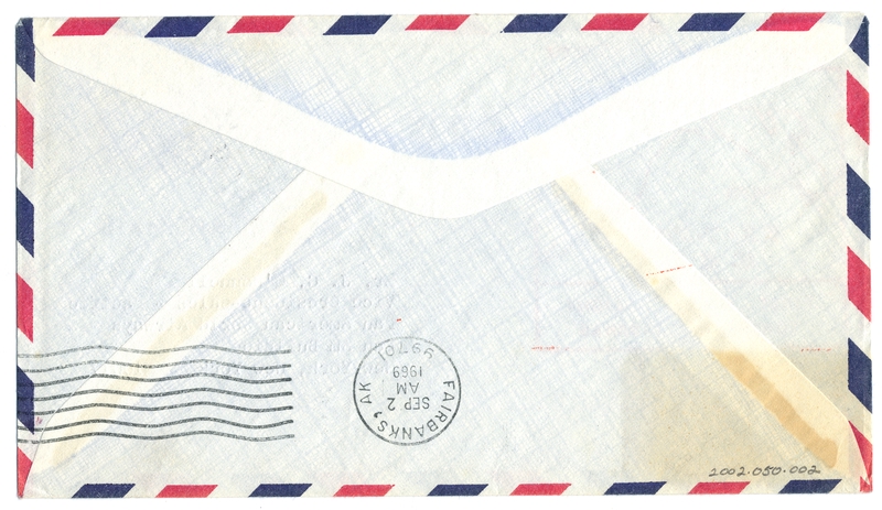 Image: airmail cover: Pan American World Airways, first direct flight, Tokyo - Fairbanks route