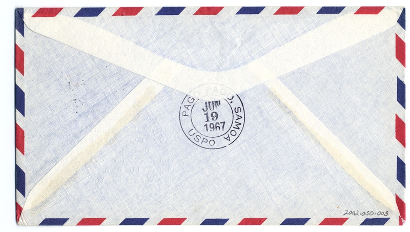 Image: airmail cover: Pan American World Airways, first Boeing 707 service, Noumea (New Caledonia) - Pago Pago (Samoa) route