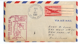Image: airmail flight cover: AM-63, San Francisco - Seattle route
