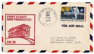 Image: airmail flight cover: Commemoration of first airmail flight, AM-29, San Francisco