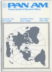 Image: flight information guide and menu: Pan American World Airways