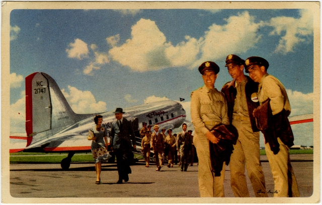 Postcard: American Airlines, Douglas DC-3
