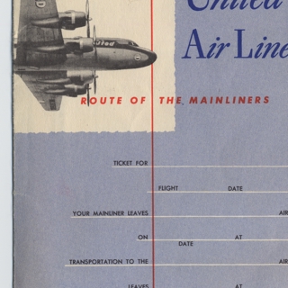 Image #4: flight information packet: United Air Lines