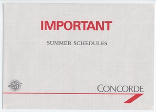 Image: flight information packet: British Airways, Concorde