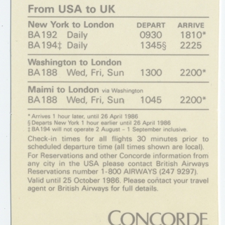Image #3: flight information packet: British Airways, Concorde