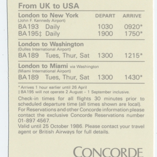 Image #17: flight information packet: British Airways, Concorde