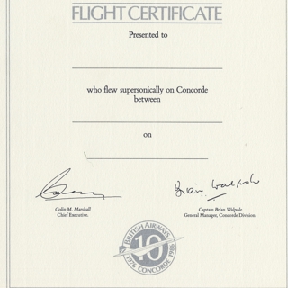 Image #7: flight information packet: British Airways, Concorde