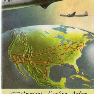 Image #1: route map: American Airlines, system map
