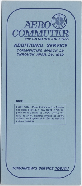 Image: timetable: Aero Commuter and Catalina Air Lines