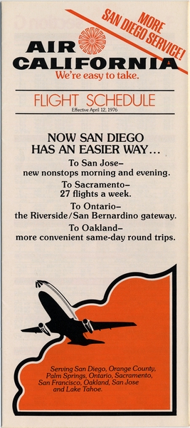 Image: timetable: Air California