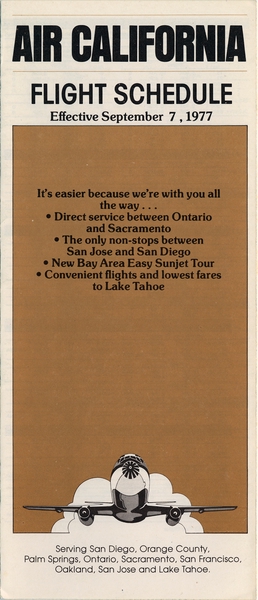 Image: timetable: Air California